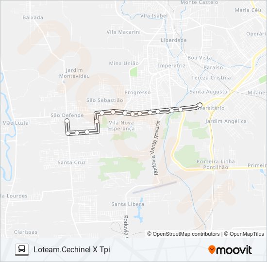 311A SÃO DEFENDE / LOTEAMENTO CECHINEL bus Line Map