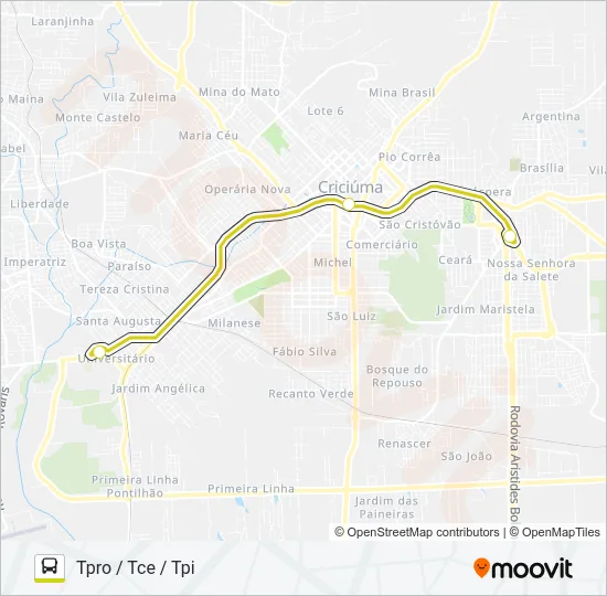 0802 EXPRESSO TPI / TCE / TPRO Bus Line Map