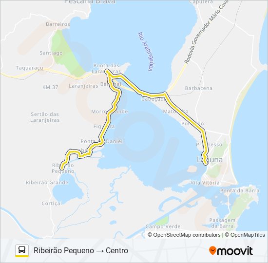 Mapa da linha RIBEIRÃO GRANDE RIBEIRÃO GRANDE de ônibus