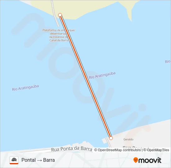 BOTE Ferry Line Map