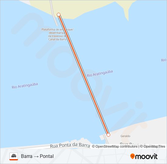 BOTE ferry Line Map