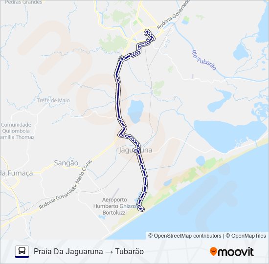 PRAIA DA JAGUARUNA bus Line Map