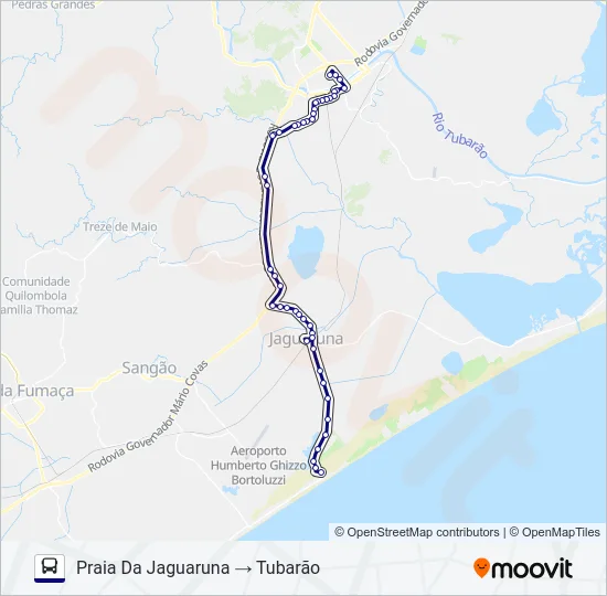 PRAIA DA JAGUARUNA Bus Line Map