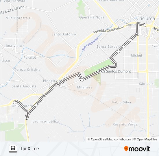 501B TPI X CEMITERIO MUNICIPAL X TCE bus Line Map