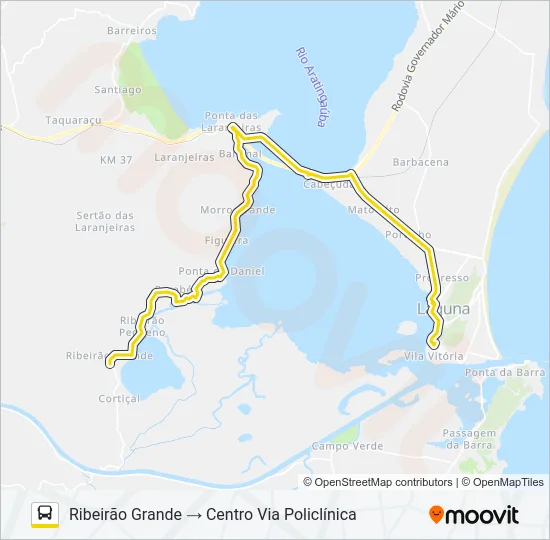 RIBEIRÃO GRANDE Bus Line Map