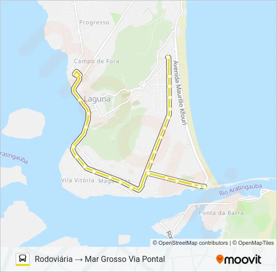 MAR GROSSO / CABEÇUDA Bus Line Map