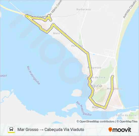 MAR GROSSO / CABEÇUDA Bus Line Map