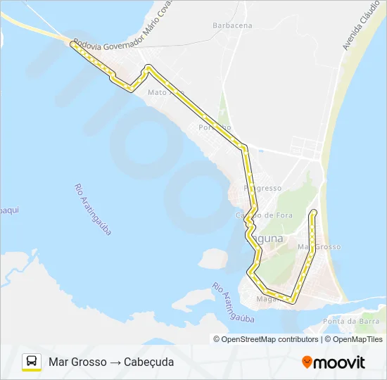 MAR GROSSO / CABEÇUDA Bus Line Map