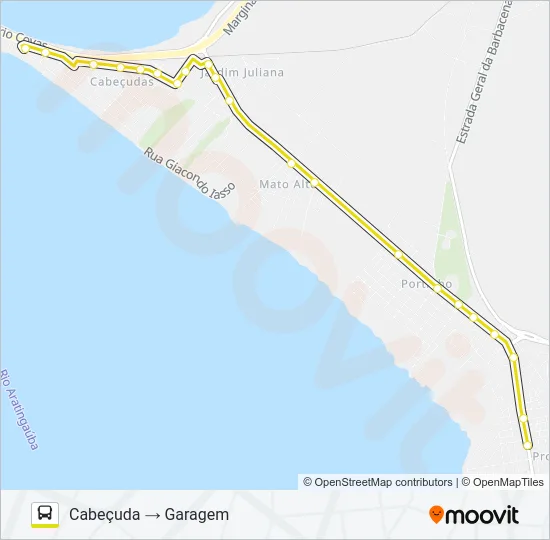 MAR GROSSO / CABEÇUDA Bus Line Map