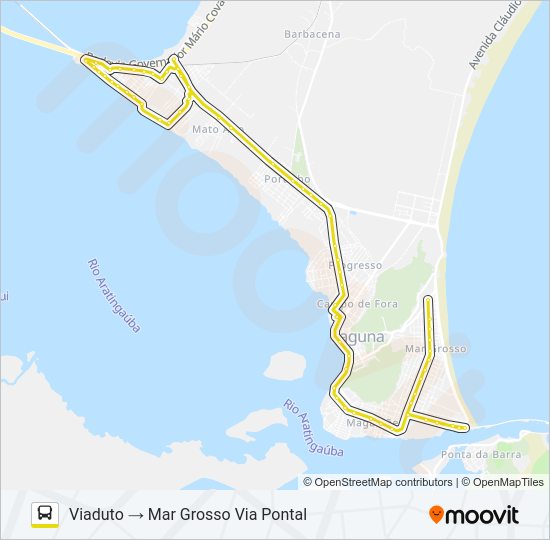 Mapa da linha MAR GROSSO / CABEÇUDA de ônibus