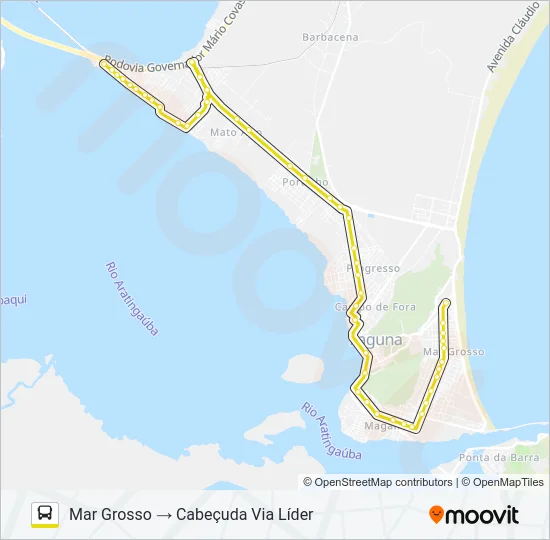 MAR GROSSO / CABEÇUDA Bus Line Map