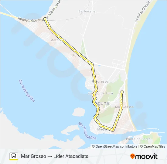 MAR GROSSO / CABEÇUDA Bus Line Map