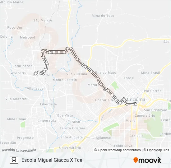 0202 LARANJINHA VIA UPA /RIO MAINA Bus Line Map