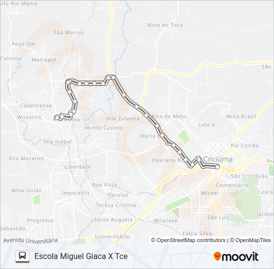 Mapa da linha 202B LARANJINHA VIA STARTEX CONFECÇÕES /UPA de ônibus