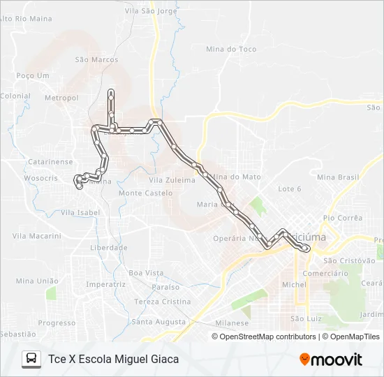 202C LARANJINHA VIA UPA /STARTEX CONFECÇÕES Bus Line Map