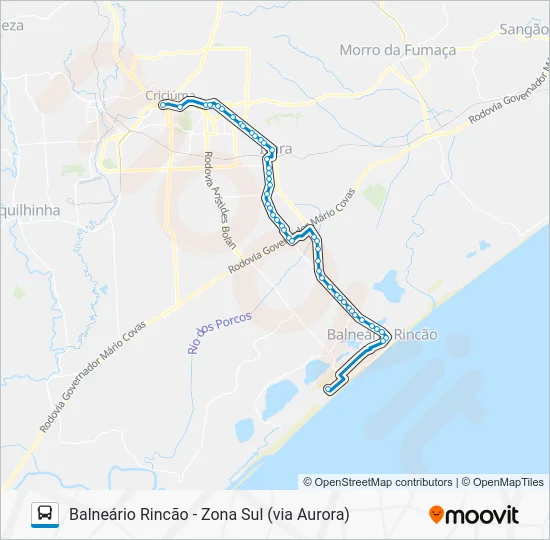 70 Bus Line Map