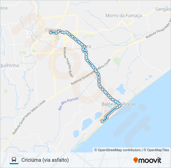 70 Bus Line Map