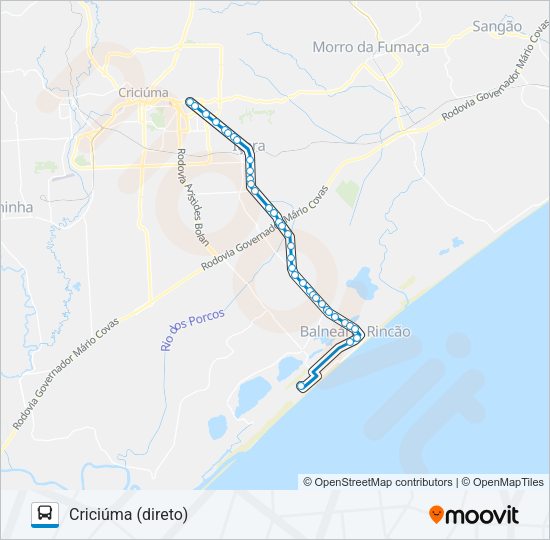 70 Bus Line Map
