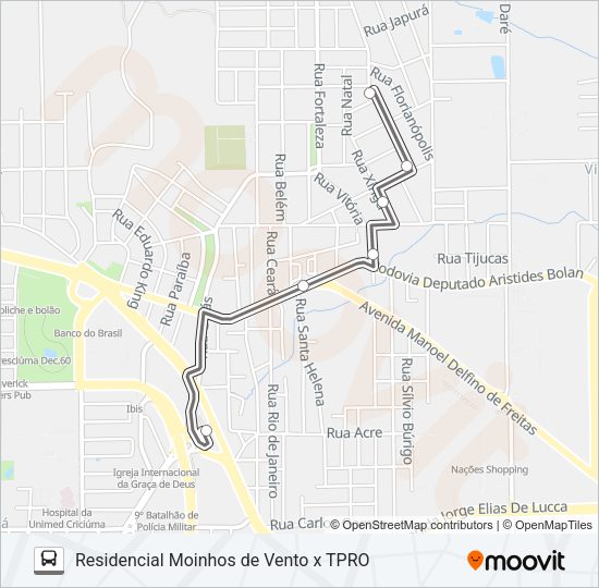 404A RESIDENCIAL MOINHOS DE VENTO /TPRO Bus Line Map