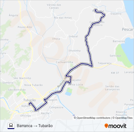 BARRANCA bus Line Map