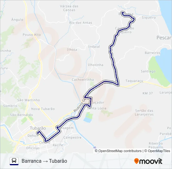 BARRANCA Bus Line Map