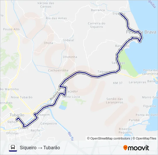SIQUEIRO Bus Line Map