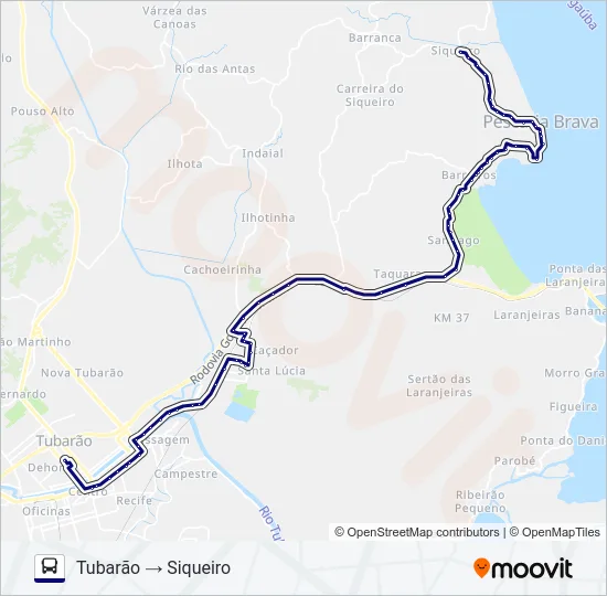 SIQUEIRO Bus Line Map