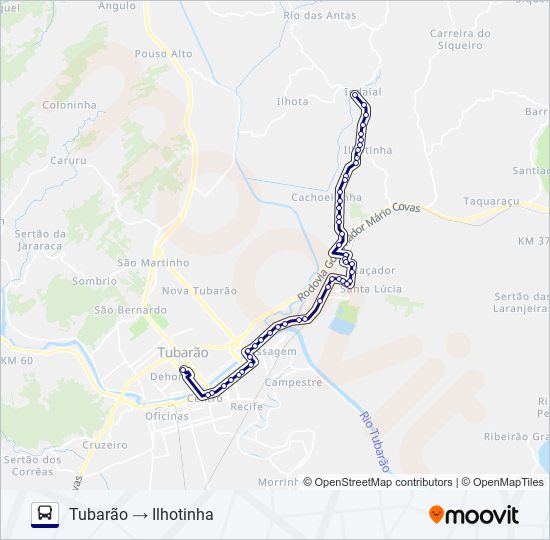 ILHOTINHA bus Line Map