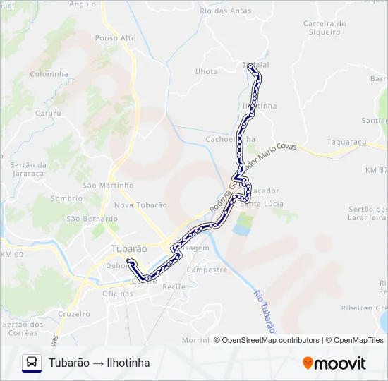 ILHOTINHA Bus Line Map