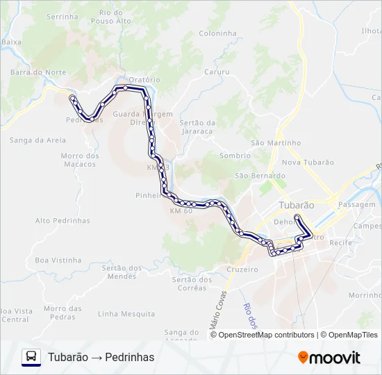 PEDRINHAS Bus Line Map
