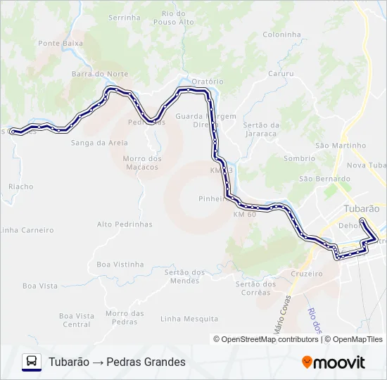 PEDRAS GRANDES Bus Line Map