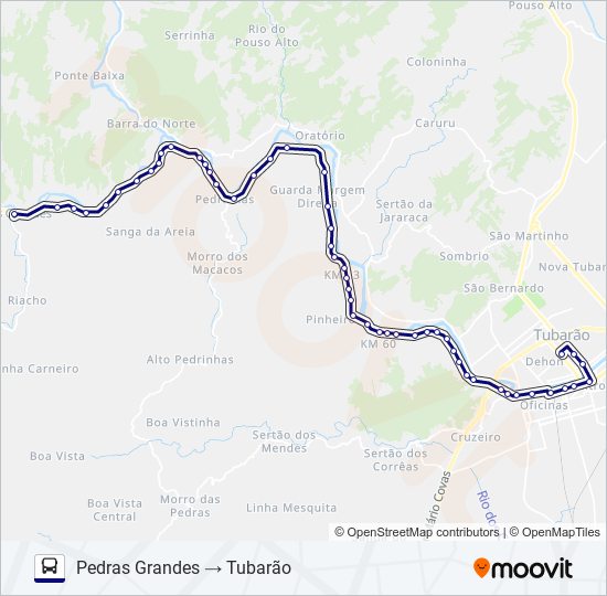 PEDRAS GRANDES bus Line Map