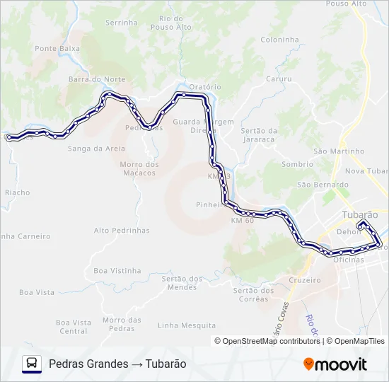 PEDRAS GRANDES Bus Line Map