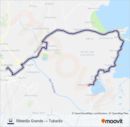 RIBEIRÃO GRANDE bus Line Map