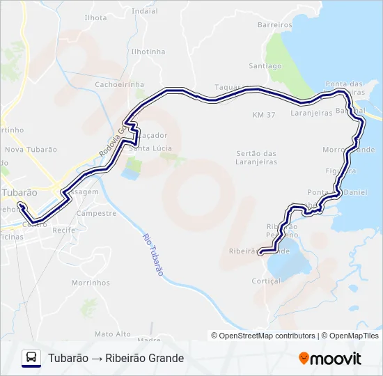 RIBEIRÃO GRANDE Bus Line Map