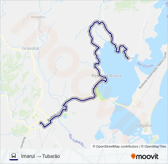 TUBARÃO / IMARUÍ Bus Line Map
