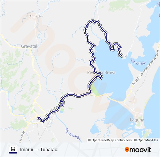 TUBARÃO / IMARUÍ bus Line Map