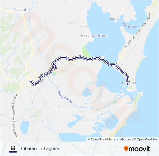 TUBARÃO / LAGUNA Bus Line Map