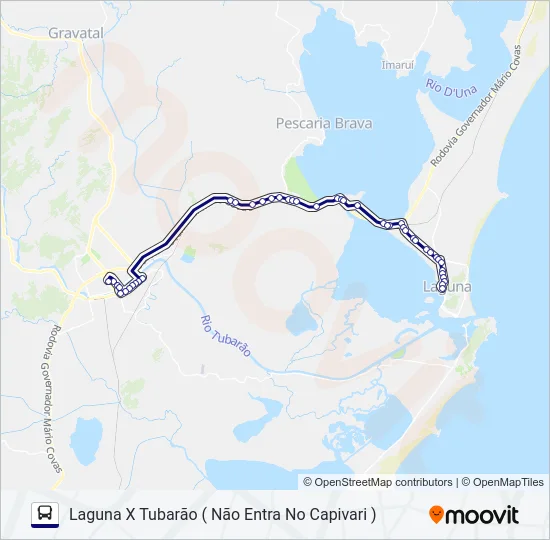 TUBARÃO / LAGUNA Bus Line Map