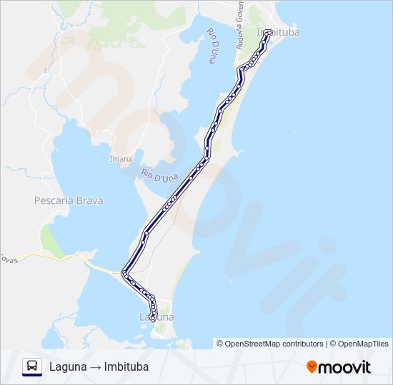 LAGUNA / IMBITUBA Bus Line Map