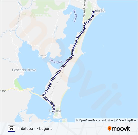 LAGUNA / IMBITUBA bus Line Map