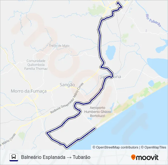 BALNEÁRIO ESPLANADA Bus Line Map