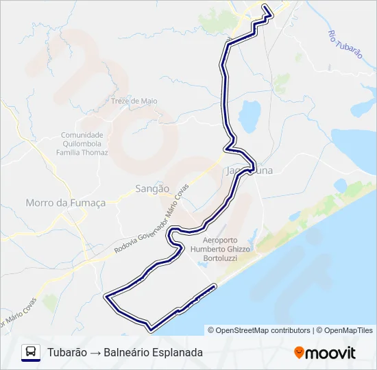 BALNEÁRIO ESPLANADA Bus Line Map