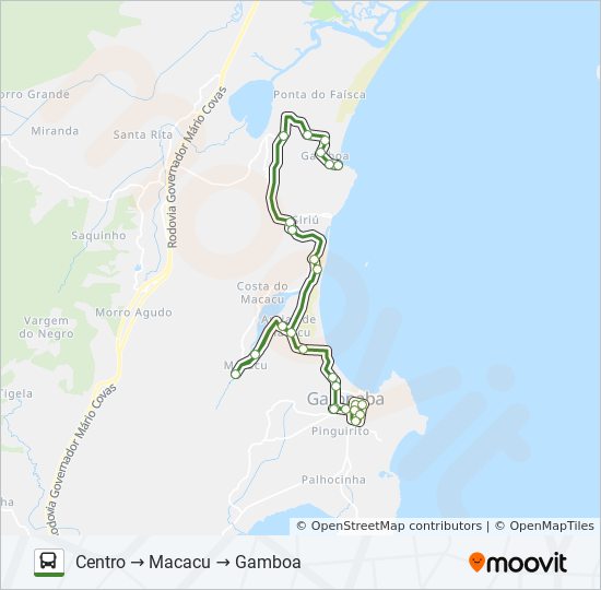 MACACU bus Line Map