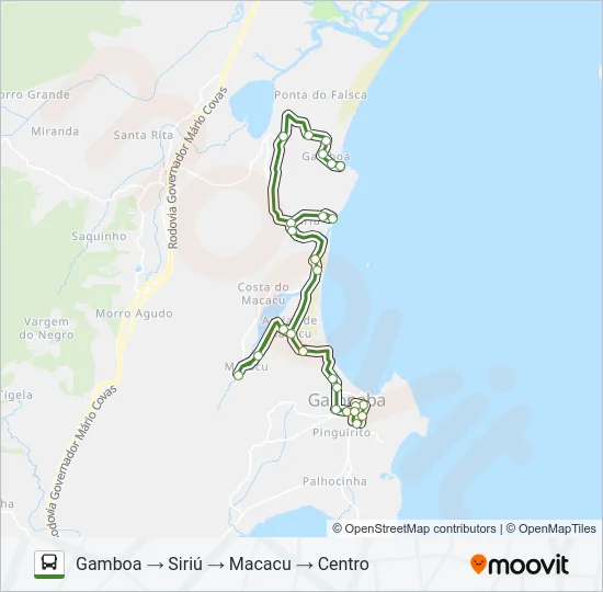 MACACU Bus Line Map