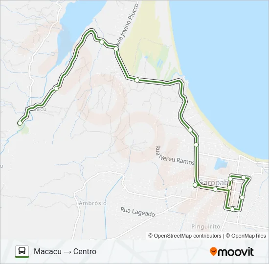 MACACU Bus Line Map