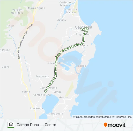 CAMPO D'UNA Bus Line Map