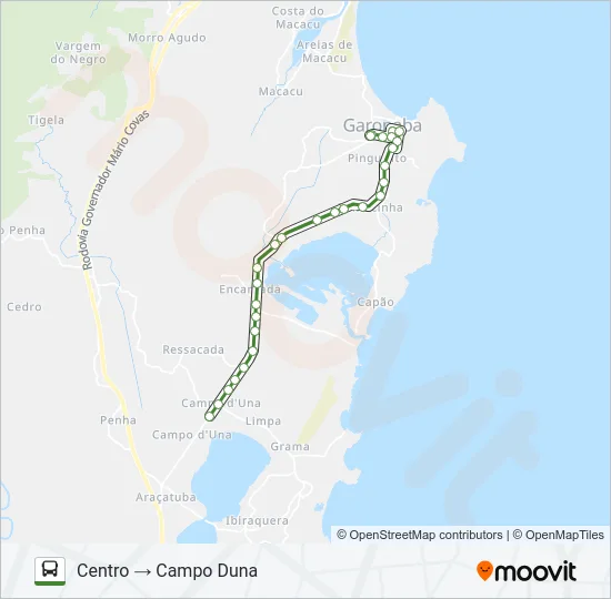 CAMPO D'UNA Bus Line Map