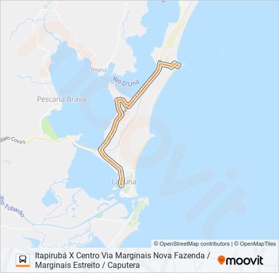 Mapa da linha ITAPIRUBÁ de ônibus