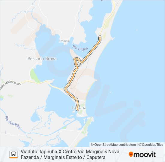 Mapa da linha ITAPIRUBÁ de ônibus